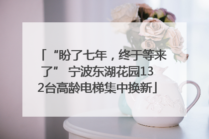 “盼了七年，终于等来了” 宁波东湖花园132台高龄电梯集中换新