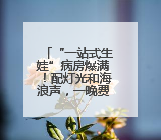“一站式生娃”病房爆满！配灯光和海浪声，一晚费用8000元仍一床难求