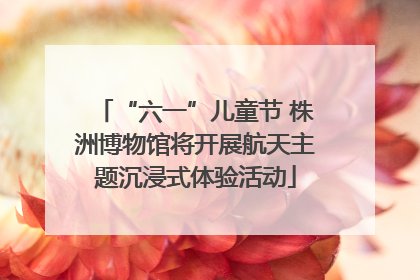 “六一”儿童节 株洲博物馆将开展航天主题沉浸式体验活动