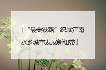 “最美铁路”织就江南水乡城市发展新纽带