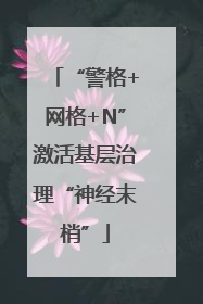 “警格+网格+N”激活基层治理“神经末梢”