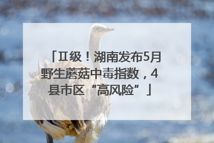 Ⅱ级！湖南发布5月野生蘑菇中毒指数，4县市区“高风险”
