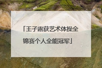王子露获艺术体操全锦赛个人全能冠军