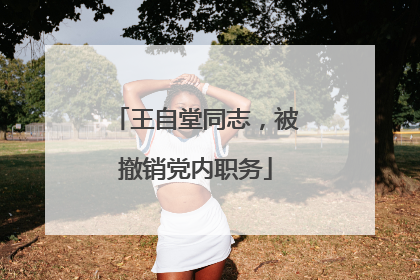 王自堂同志，被撤销党内职务
