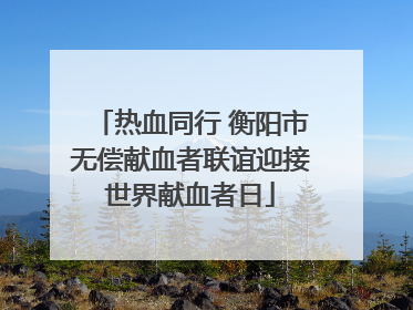 热血同行 衡阳市无偿献血者联谊迎接世界献血者日