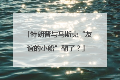 特朗普与马斯克“友谊的小船”翻了？
