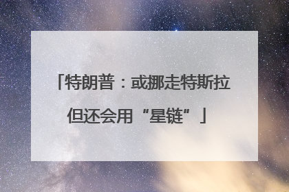 特朗普：或挪走特斯拉 但还会用“星链”