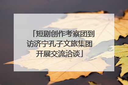 短剧创作考察团到访济宁孔子文旅集团开展交流洽谈
