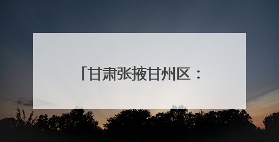 甘肃张掖甘州区：重大项目建设不断刷新“进度条”