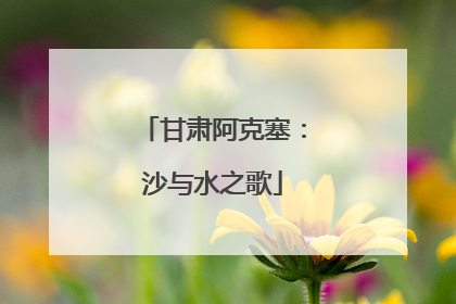 甘肃阿克塞：沙与水之歌