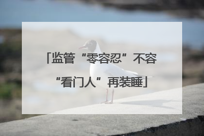 监管“零容忍”不容“看门人”再装睡