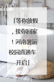 等你放假，接你回家！河南暑运校园直通车开启