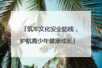 筑牢文化安全防线，护航青少年健康成长