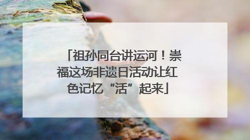 祖孙同台讲运河！崇福这场非遗日活动让红色记忆“活”起来