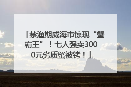 禁渔期威海市惊现“蟹霸王”！七人强卖3000元劣质蟹被铐！