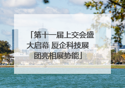 第十一届上交会盛大启幕 厦企科技展团亮相展势能