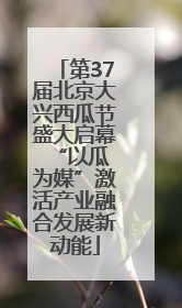 第37届北京大兴西瓜节盛大启幕 “以瓜为媒”激活产业融合发展新动能