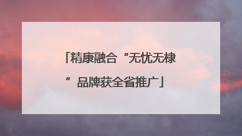 精康融合“无忧无棣”品牌获全省推广