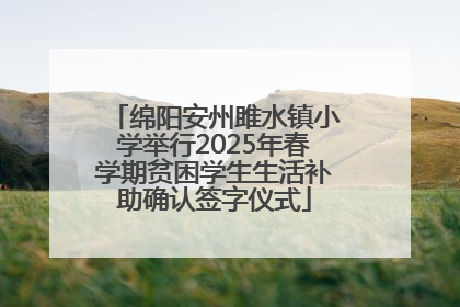 绵阳安州雎水镇小学举行2025年春学期贫困学生生活补助确认签字仪式