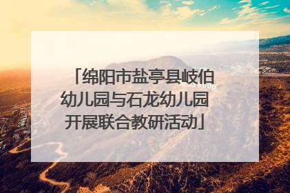 绵阳市盐亭县岐伯幼儿园与石龙幼儿园开展联合教研活动