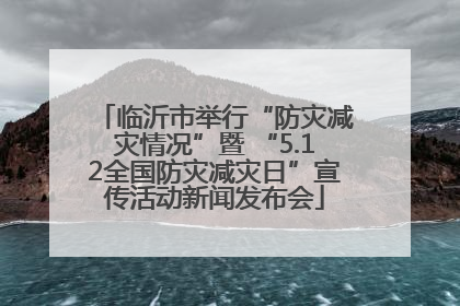 临沂市举行“防灾减灾情况”暨 “5.12全国防灾减灾日”宣传活动新闻发布会