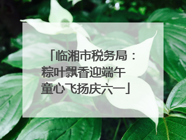 临湘市税务局：粽叶飘香迎端午 童心飞扬庆六一