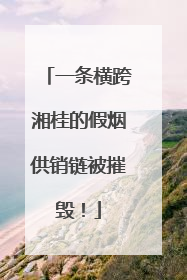 一条横跨湘桂的假烟供销链被摧毁！