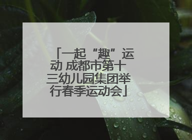 一起“趣”运动 成都市第十三幼儿园集团举行春季运动会
