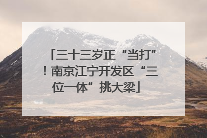 三十三岁正“当打”！南京江宁开发区“三位一体”挑大梁