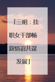 三明：挂职女干部畅叙情谊共谋发展