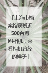 上海市档案馆获赠近500台海鸥相机，来看相机曾经的样子