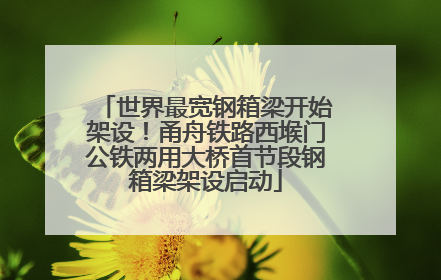 世界最宽钢箱梁开始架设！甬舟铁路西堠门公铁两用大桥首节段钢箱梁架设启动