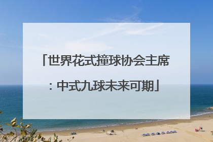 世界花式撞球协会主席：中式九球未来可期