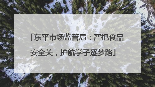 东平市场监管局：严把食品安全关，护航学子逐梦路