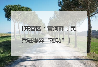 东营区：黄河畔，民兵驻堤淬“硬功”