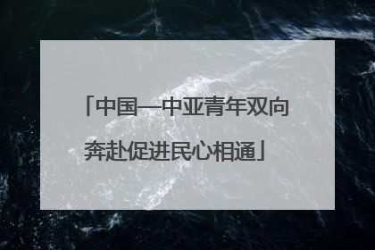 中国—中亚青年双向奔赴促进民心相通