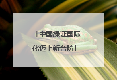 中国绿证国际化迈上新台阶