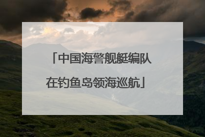 中国海警舰艇编队在钓鱼岛领海巡航