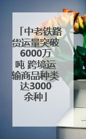 中老铁路货运量突破6000万吨 跨境运输商品种类达3000余种