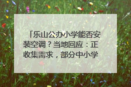 乐山公办小学能否安装空调？当地回应：正收集需求，部分中小学已启动安装｜云求助