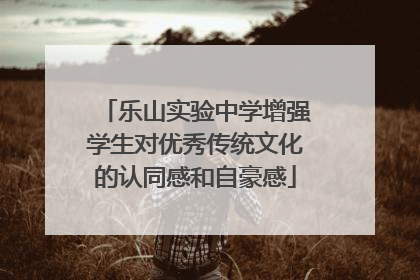 乐山实验中学增强学生对优秀传统文化的认同感和自豪感