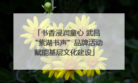 书香浸润童心 武昌“紫湖书声”品牌活动赋能基层文化建设