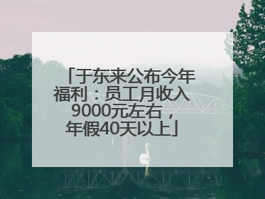 于东来公布今年福利：员工月收入9000元左右，年假40天以上