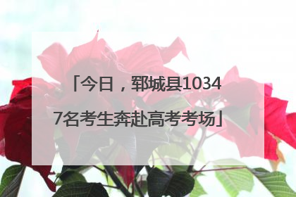 今日，郓城县10347名考生奔赴高考考场