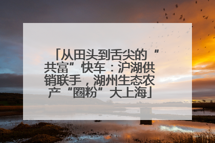 从田头到舌尖的“共富”快车：沪湖供销联手，湖州生态农产“圈粉”大上海