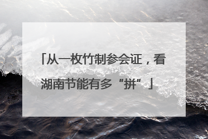 从一枚竹制参会证，看湖南节能有多“拼”