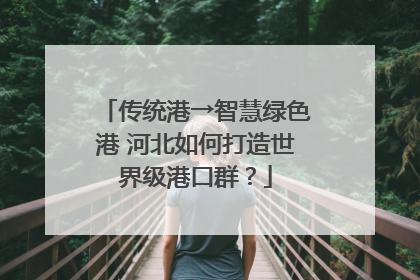 传统港→智慧绿色港 河北如何打造世界级港口群？