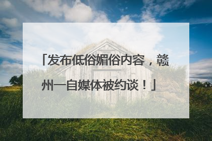 发布低俗媚俗内容，赣州一自媒体被约谈！