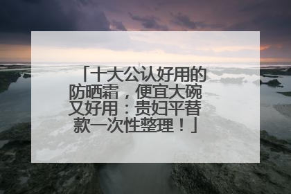 十大公认好用的防晒霜，便宜大碗又好用：贵妇平替款一次性整理！