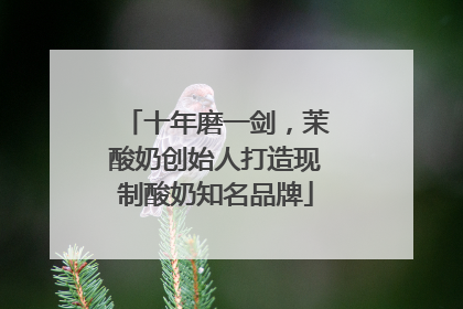 十年磨一剑，茉酸奶创始人打造现制酸奶知名品牌